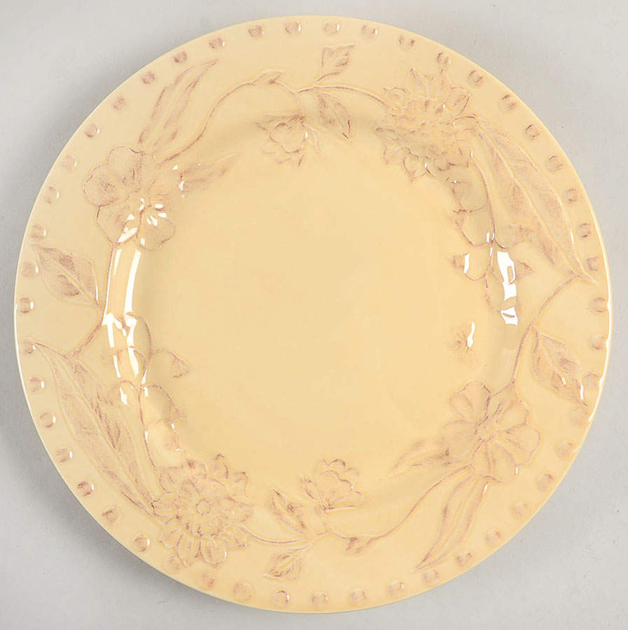 Morning Garden Butter (Yellow) Dinner Plate by Signature-1