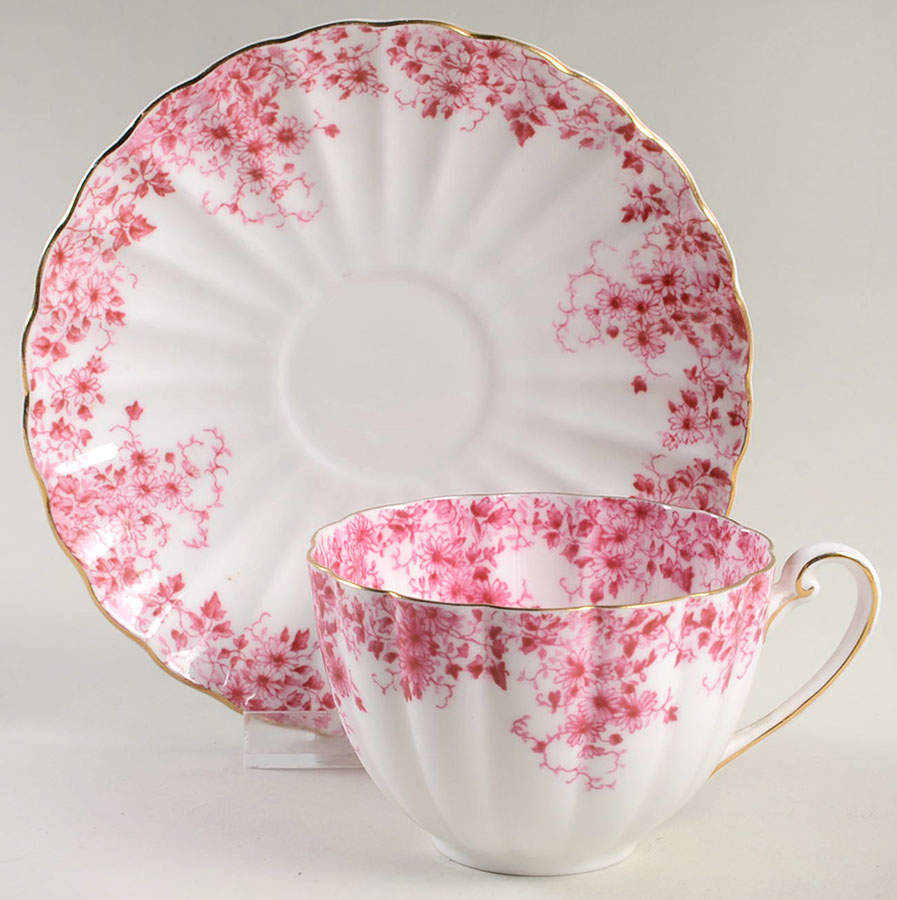13923-P Flat Cup & Saucer Set by Shelley-1
