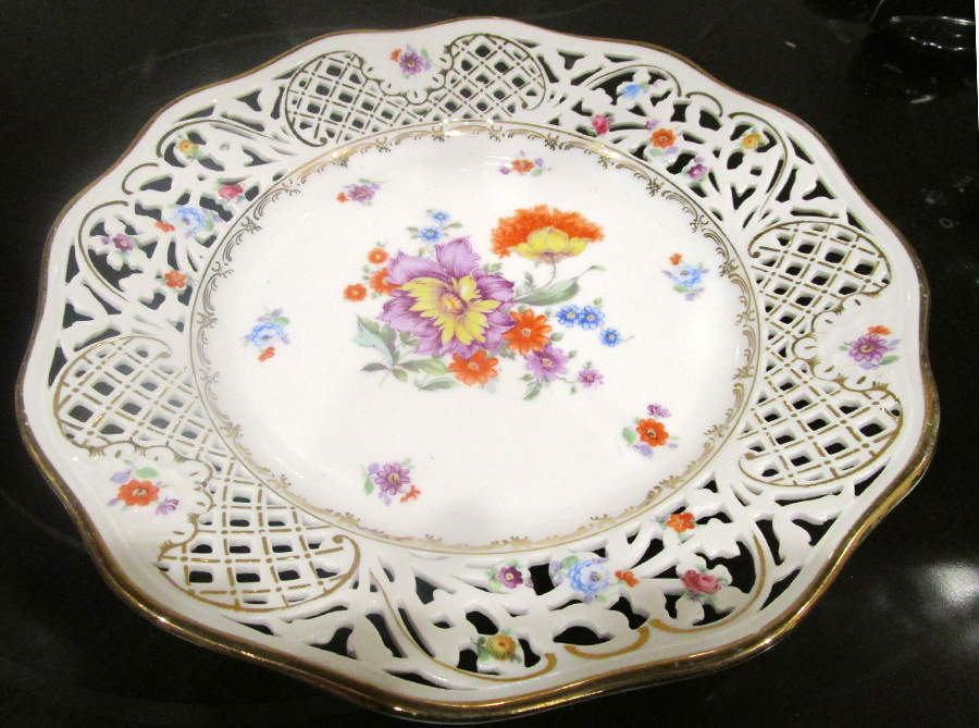 Dresden Flowers Salad Plate by Schumann - Bavaria-1