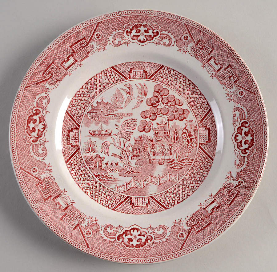 Red Willow Dinner Plate by St Amand-1