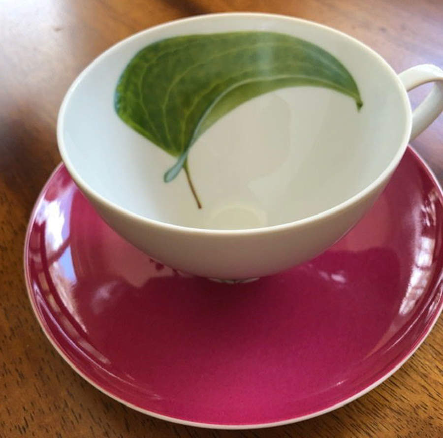 Garden Party Footed Cup & Saucer Set by Spal Porcelanas-1