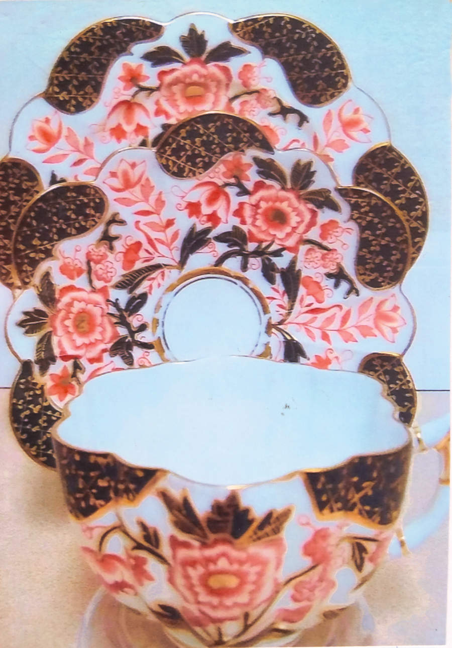 Japan Derby Flat Cup & Saucer Set by Shelley-1