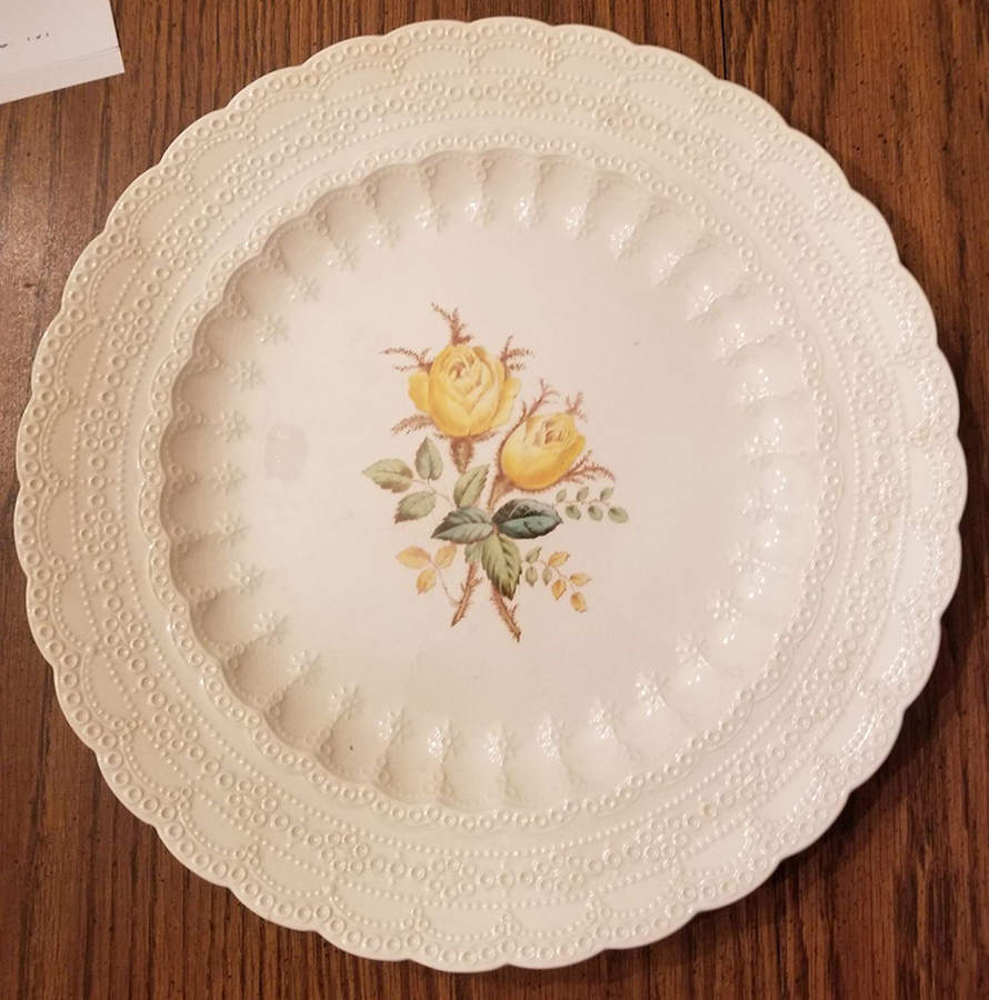 Spode's Moss Rose Yellow 13" Chop Plate (Round Platter) by Spode-1