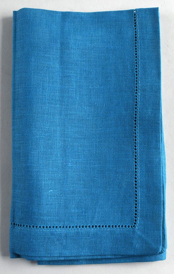 Fine Linens, Napkins (4 Pack) 20" x 20" Teal Napkin by Sferra-1