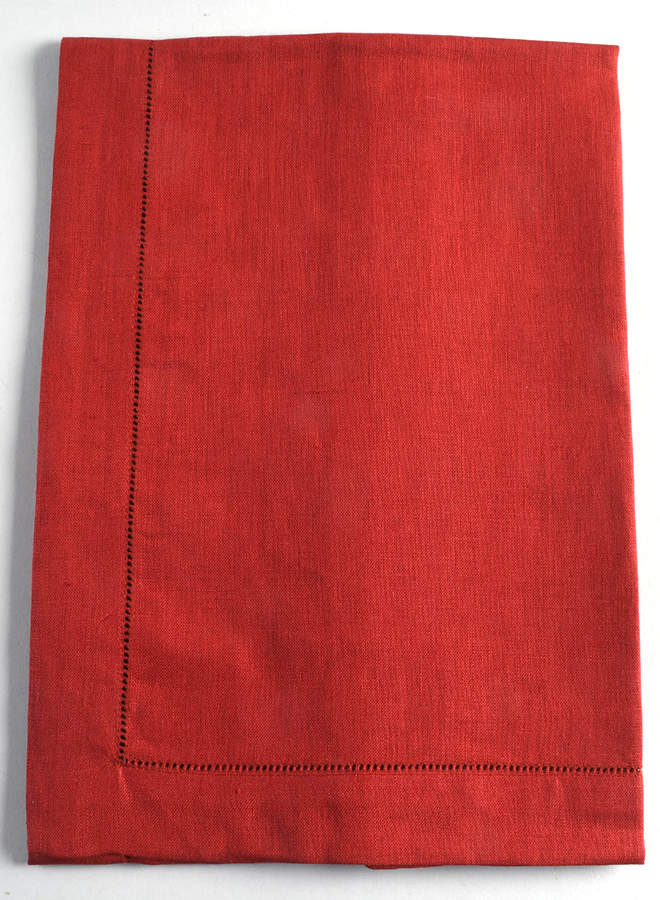 Fine Linens, Napkins 15" x 72" Red Table Runner by Sferra-1