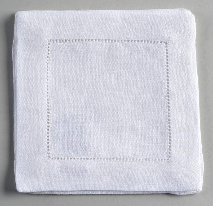 Fine Linens, Napkins (6 Pack) 6" X 6" White Cocktail Napkin by Sferra-1