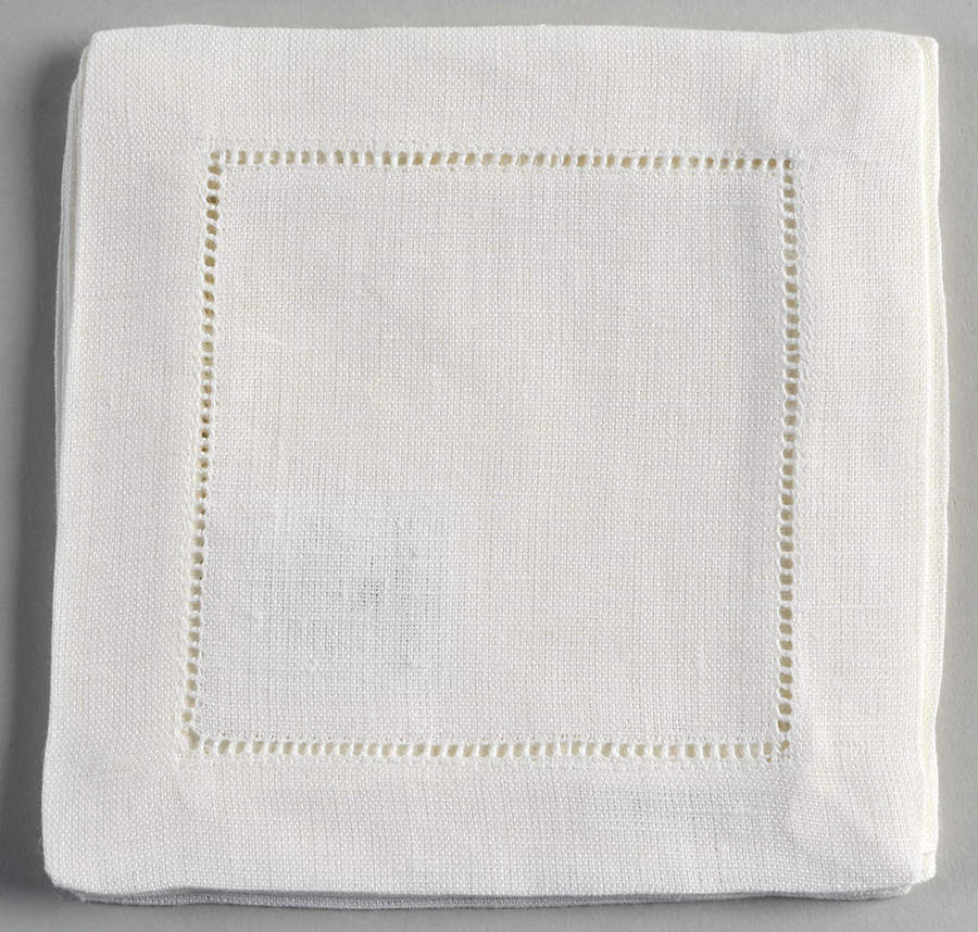 Fine Linens, Napkins (6 Pack) 6" X 6" Oyster Cocktail Napkin by Sferra-1