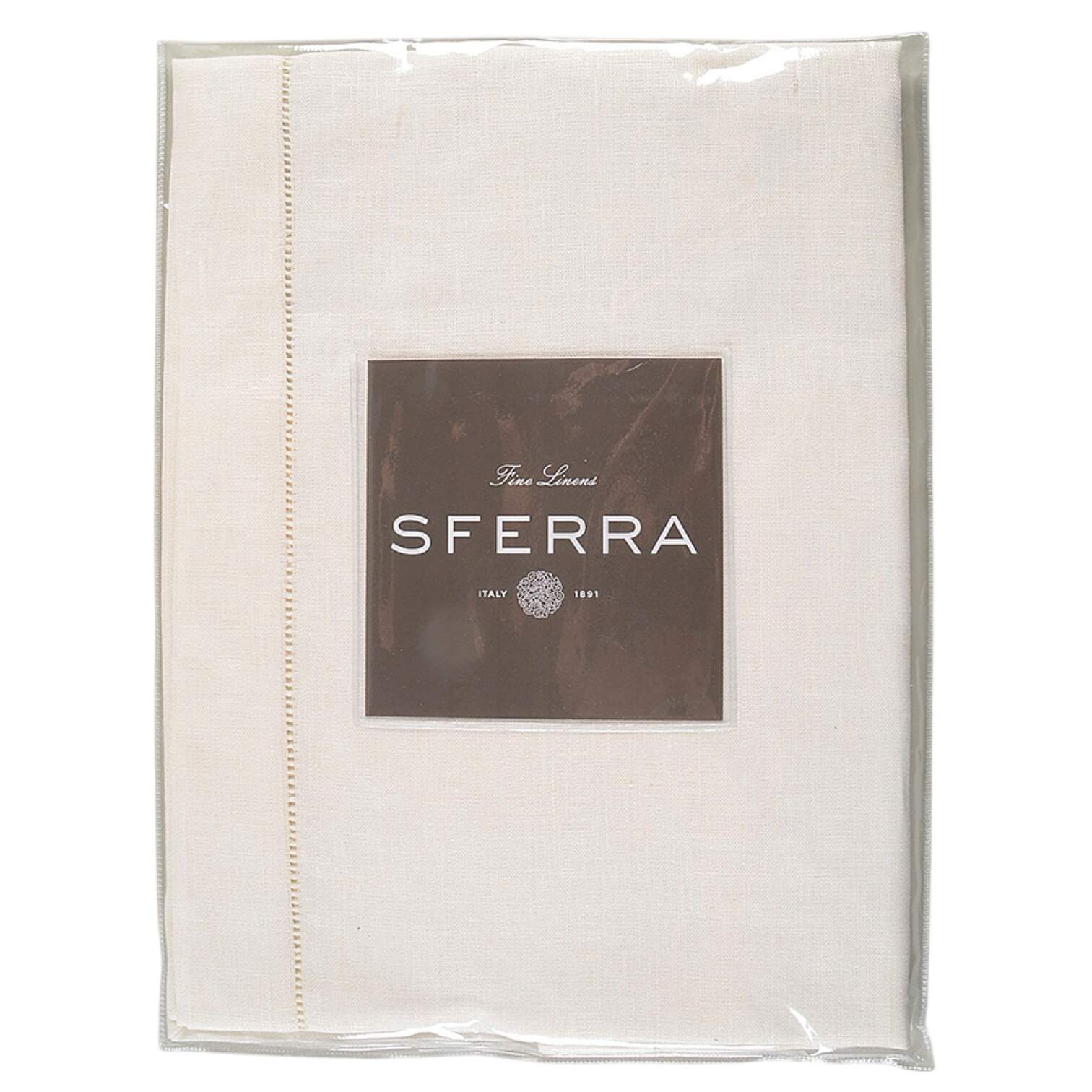Fine Linens, Napkins 15" x 72" Oyster Table Runner by Sferra-1