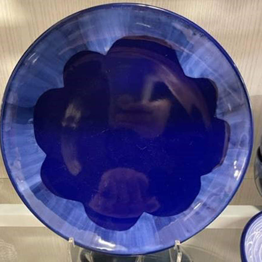 Drip Glaze Blue Dinner Plate by Spectrum-1