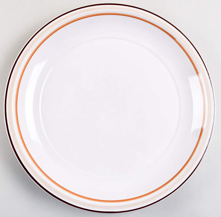 Mono Rings Brandy Cream 12" Chop Plate (Round Platter) by Sears-1