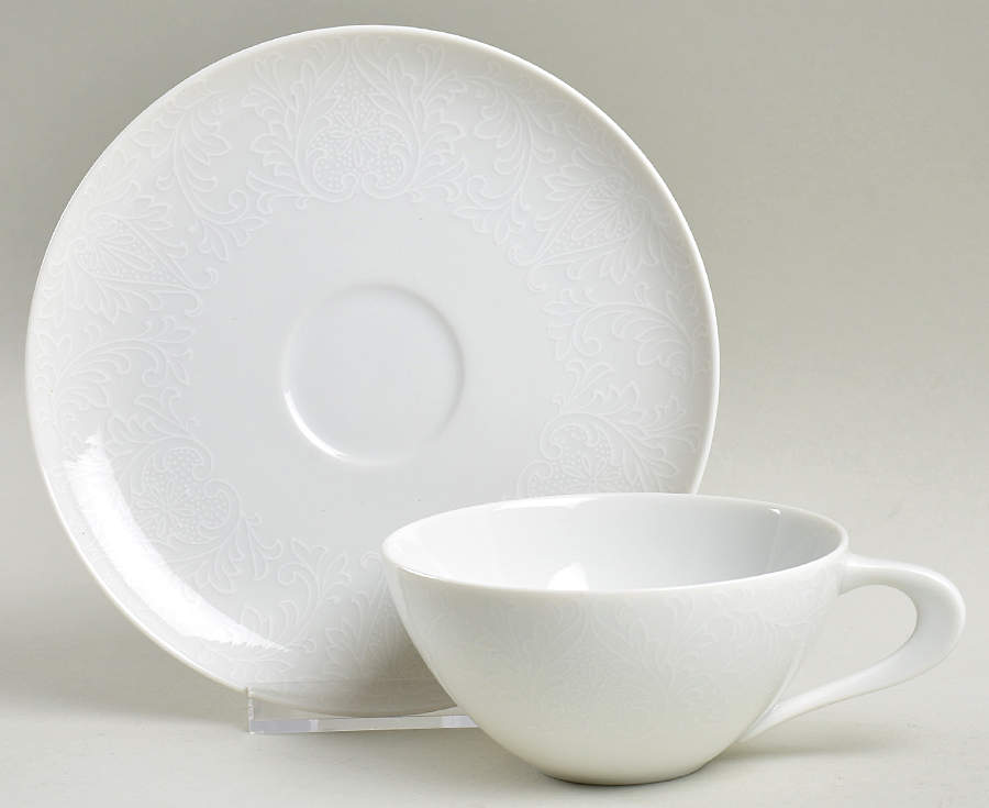 Elegance Flat Cup & Saucer Set by Sango-1