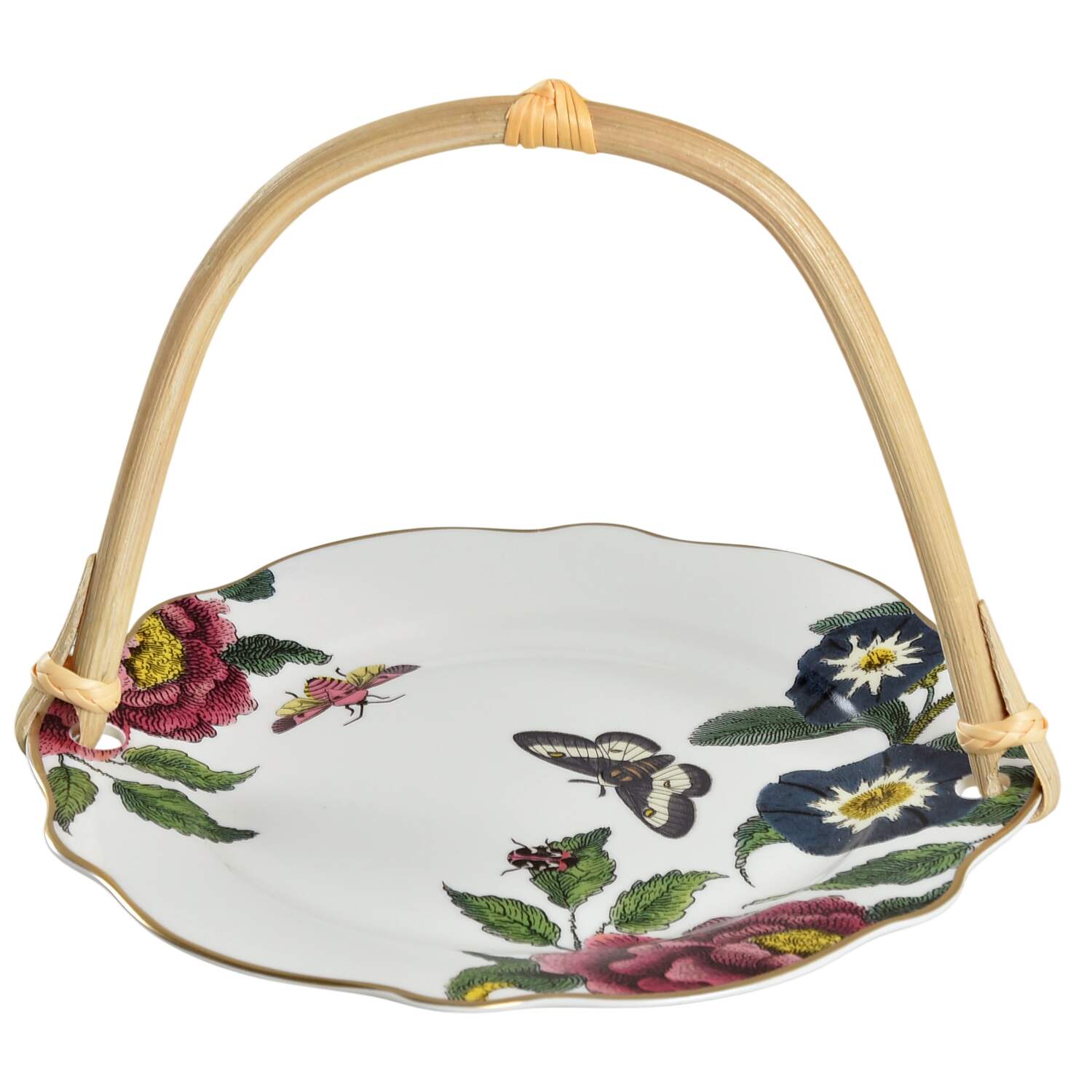 Creatures of Curiosity 5 3/8"-5 5/8" Bamboo Handled Serving Plate  HC by Spode-1