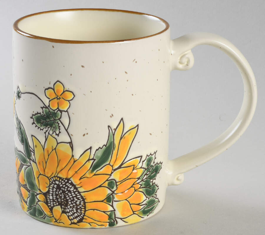 Gold Finch Sunflower Mug by Spectrum-1