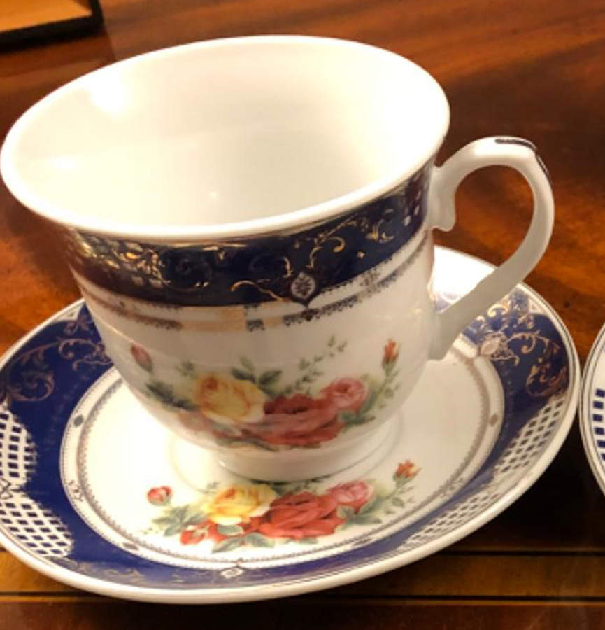 SMJ12 Footed Cup & Saucer Set by SMCS (Germany)-1