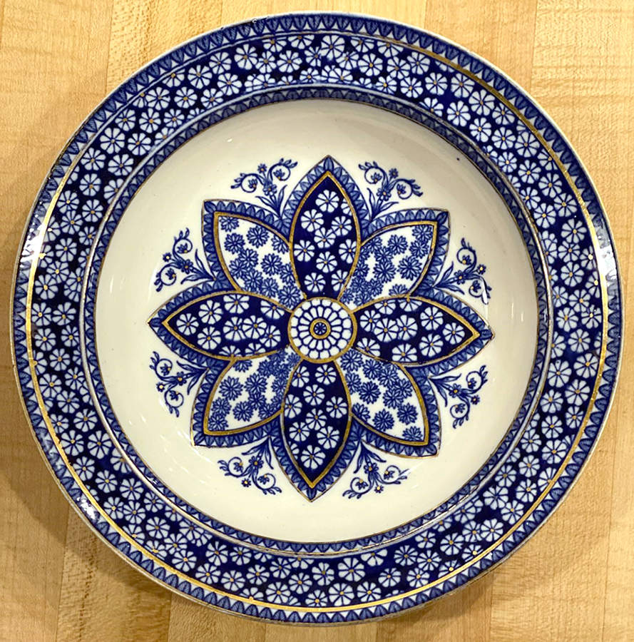 Primrose Cobalt (Gold Accent) Dinner Plate by Spode-1