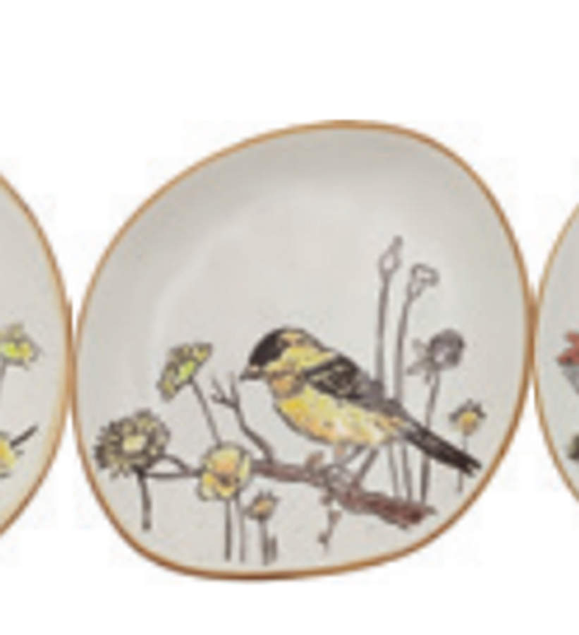 Wild Flower Bird Appetizer Plate by Spectrum-1