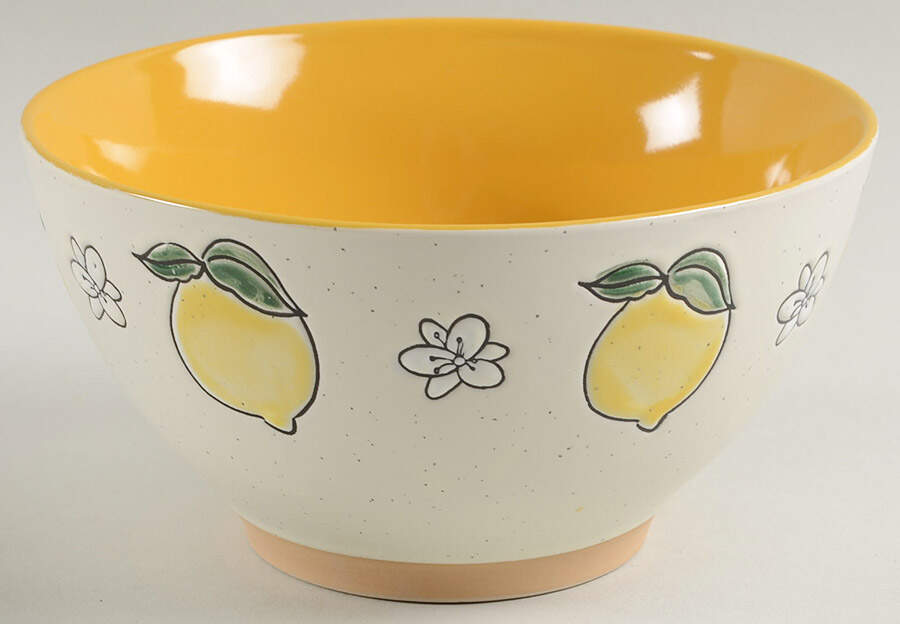 Lemon Bloom Soup/Cereal Bowl by Spectrum-1