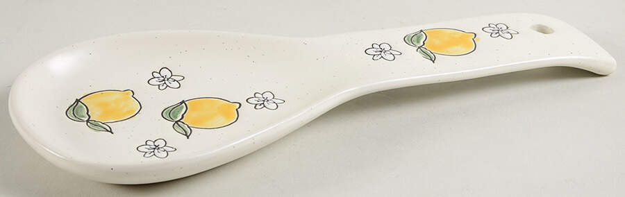 Lemon Bloom Spoon Rest/Holder (Holds 1 Spoon) by Spectrum-1