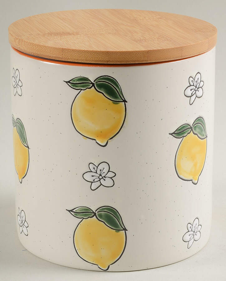 Lemon Bloom Medium Canister & Lid by Spectrum-1