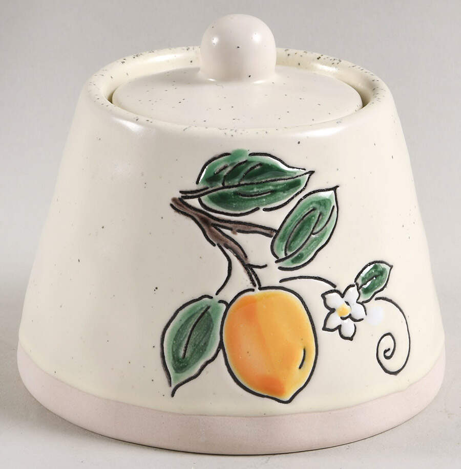 Braxton Lemon Sugar Bowl & Lid by Spectrum-1
