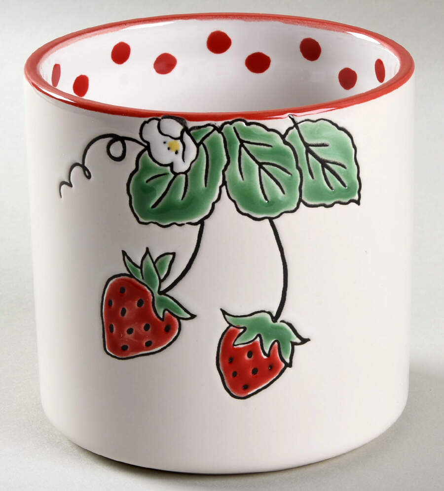Strawberry Fields Small Canister No Lid by Spectrum-1