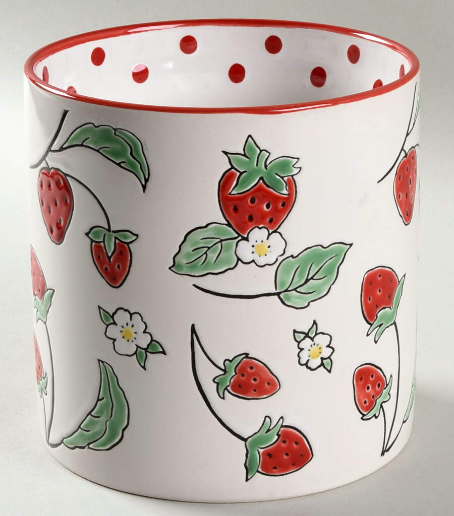 Strawberry Fields Medium Canister No Lid by Spectrum-1
