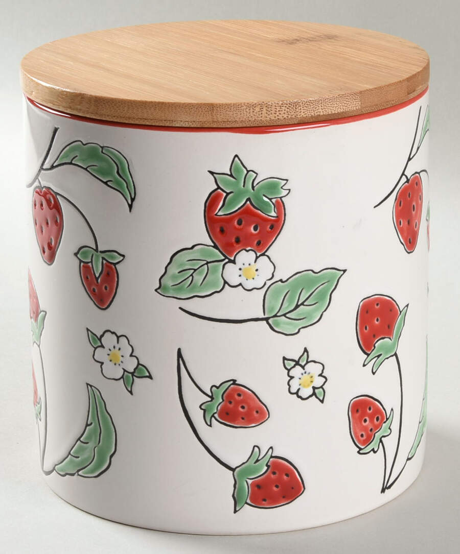 Strawberry Fields Medium Canister & Lid by Spectrum-1