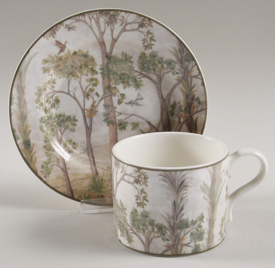 Tall Trees Flat Cup & Saucer Set by Spode-1