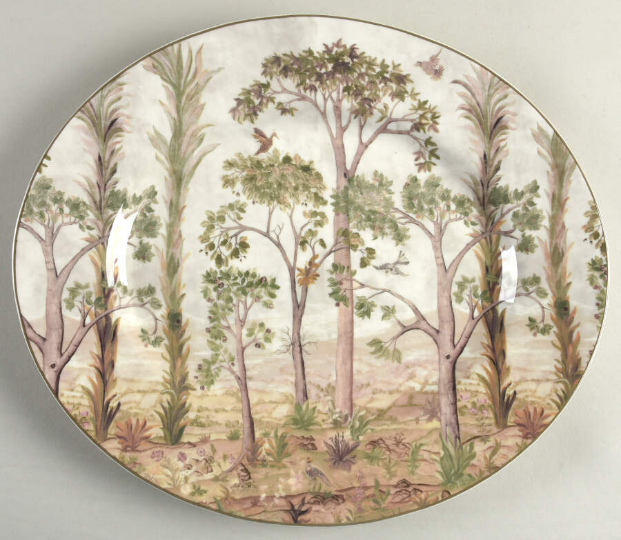 Tall Trees 14" Oval Serving Platter by Spode-1
