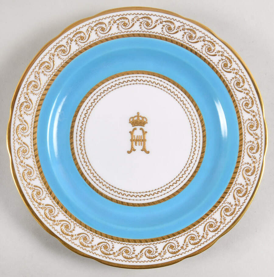King Haakon VII of Norway Dessert Luncheon Plate by Spode-1