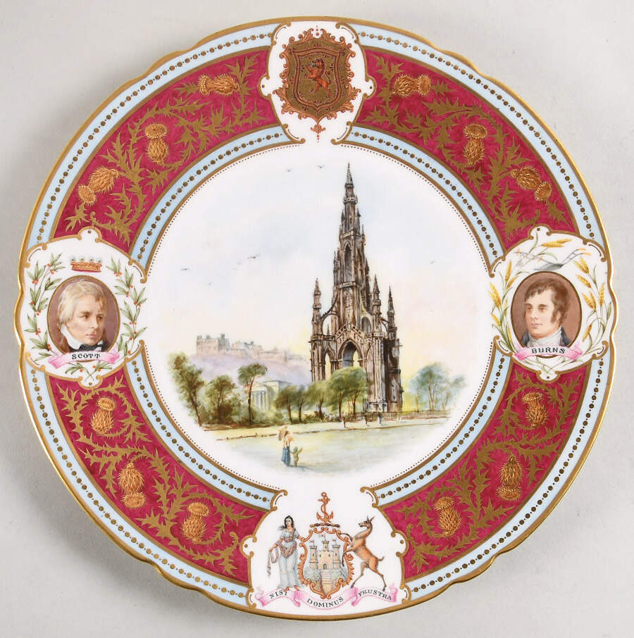 Sir Walter Scott & Robert Burns Luncheon Plate by Spode-1