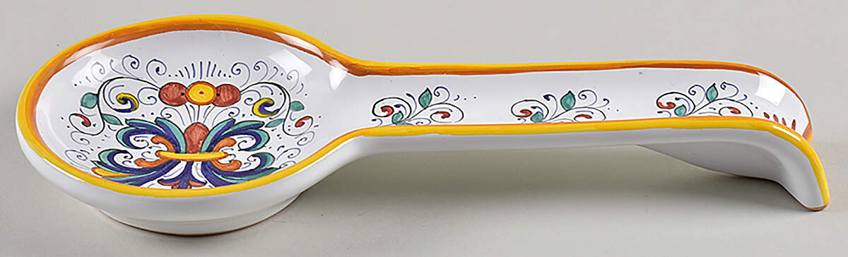 Ricco Deruta Spoon Rest/Holder (Holds 1 Spoon) by Ceramiche Sberna-1