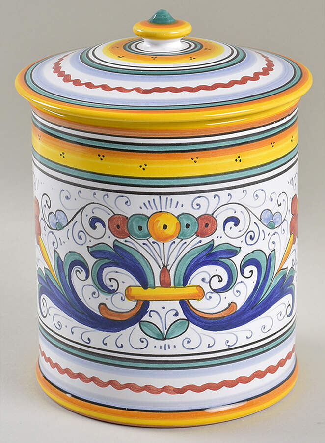 Ricco Deruta Medium Canister & Lid by Ceramiche Sberna-1
