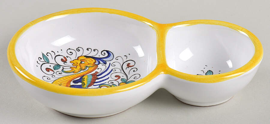 Raffaellesco 2 Part Olive Dish by Ceramiche Sberna-1