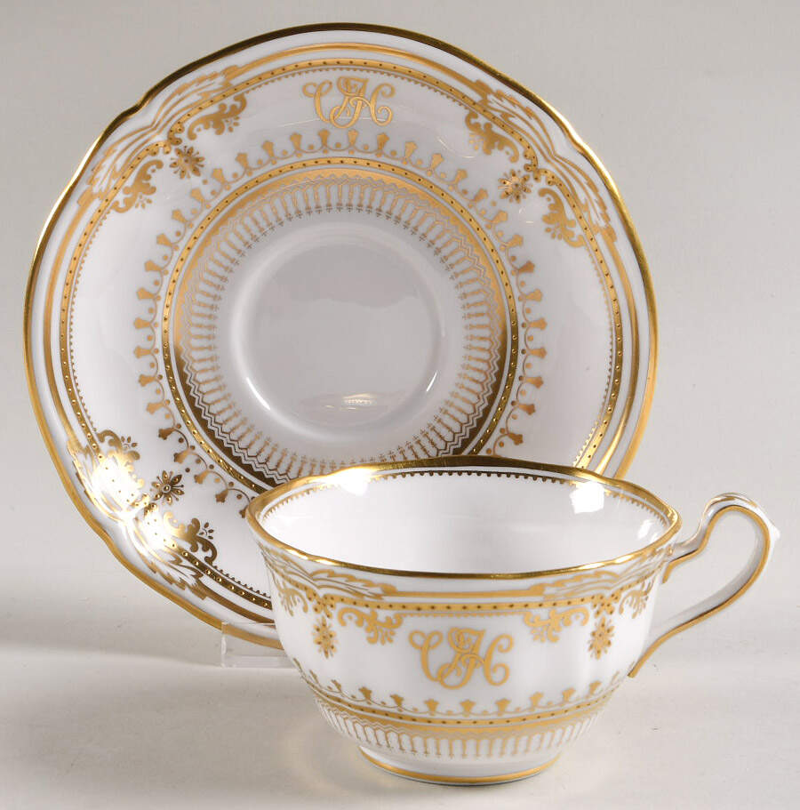 Lancaster Gold Flat Cup & Saucer Set by Spode-1
