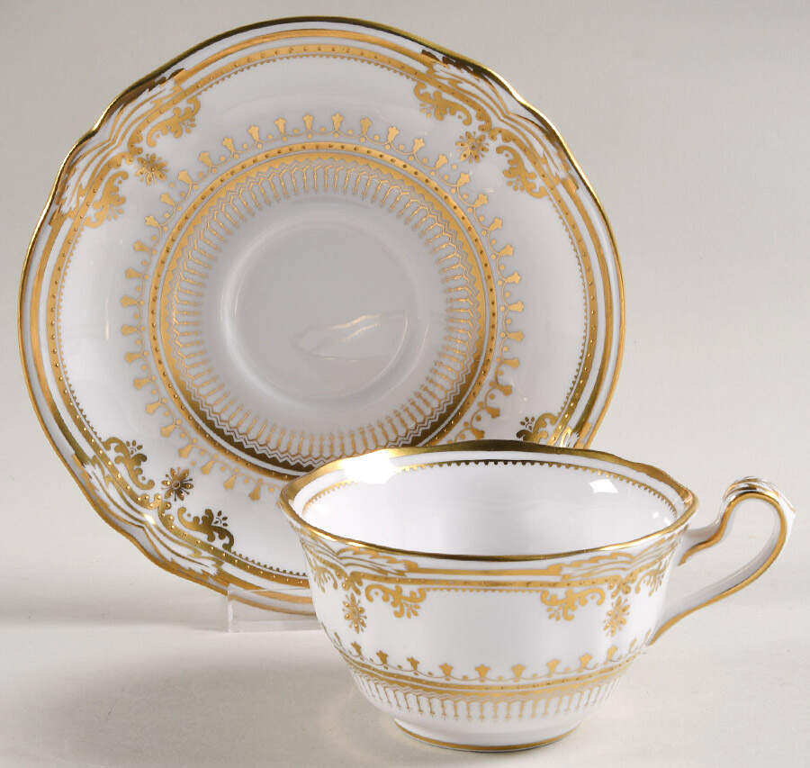Lancaster Gold Flat Cup & Saucer Set by Spode-1
