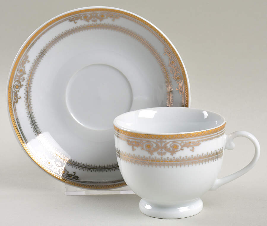SVH4 Footed Cup & Saucer Set by Savoy Home-1