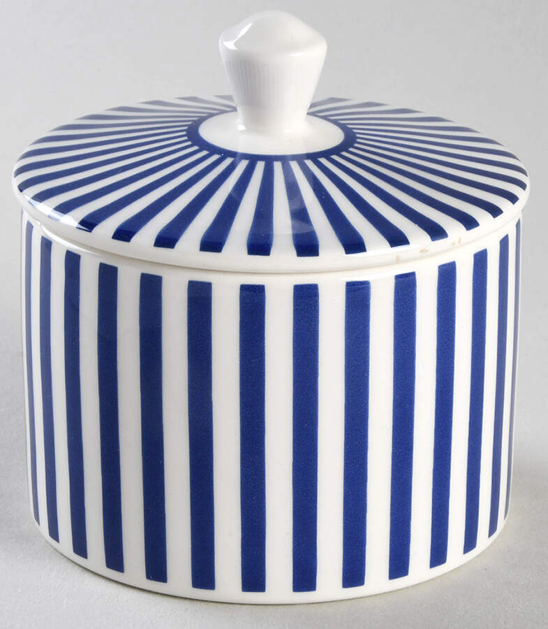 Italian Steccato Sugar Bowl & Lid by Spode-1