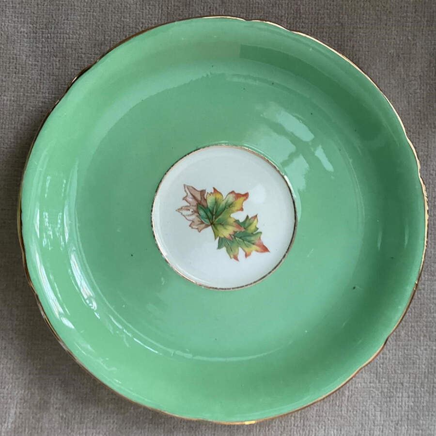 Royalty-Apple Green Saucer by Shelley-1