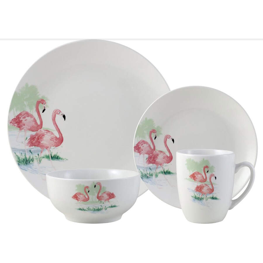 Flamingo Haven Dinner Plate by Studio Nova-1