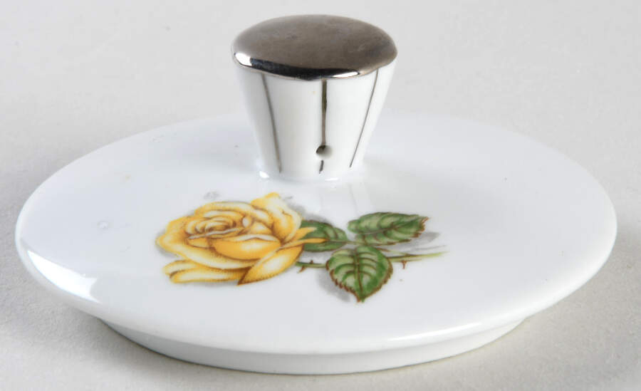 Margarett Platinum Trim Lid for Sugar Bowl by Seyei Toki Co-1