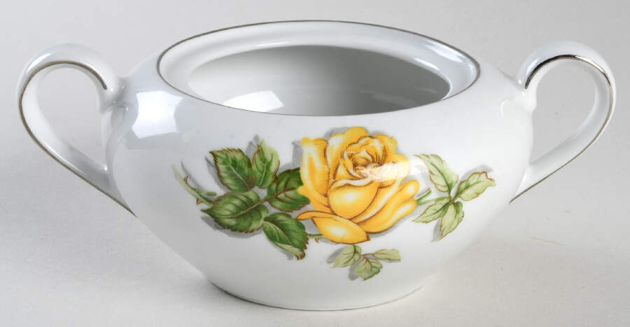 Margarett Platinum Trim Sugar Bowl No Lid by Seyei Toki Co-1