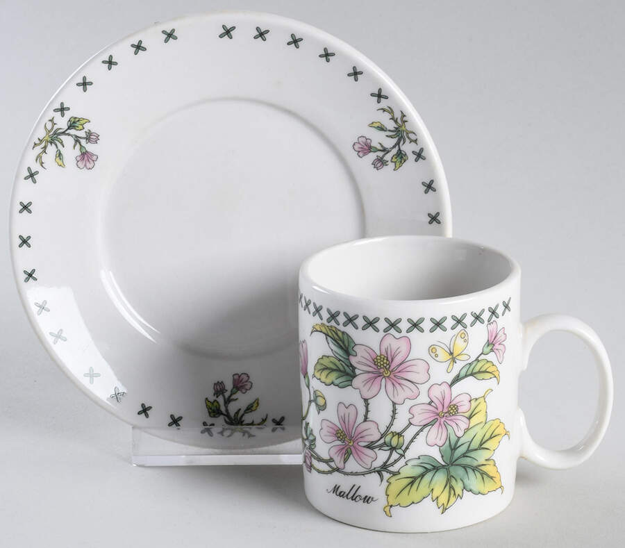 Country Herb Flat Demitasse Cup & Saucer Set by Studio Nova-1