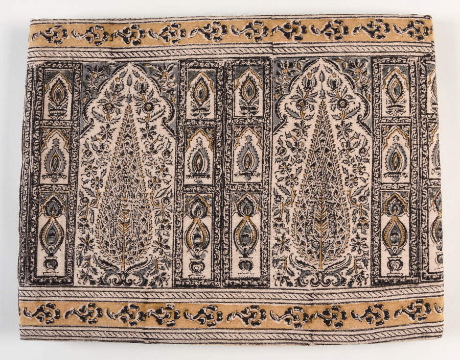 Table Linens & Accessories Black Kalamkari Cloth Tablecloth by Sevya Handmade-1