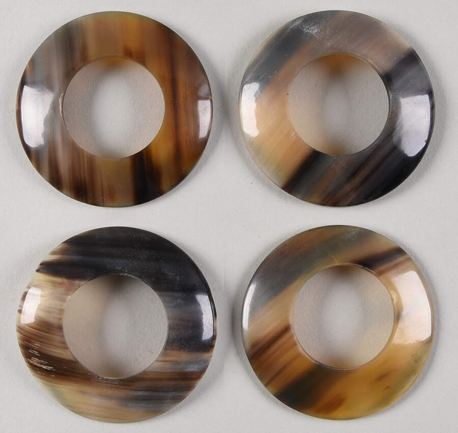 Table Linens & Accessories Round Horn Brown Napkin Ring - Set of 4 by Saro Lifestyle-1