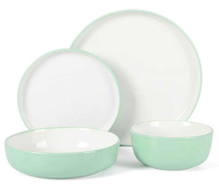 Two-Tone Green Dinner Plate by Sur La Table-1