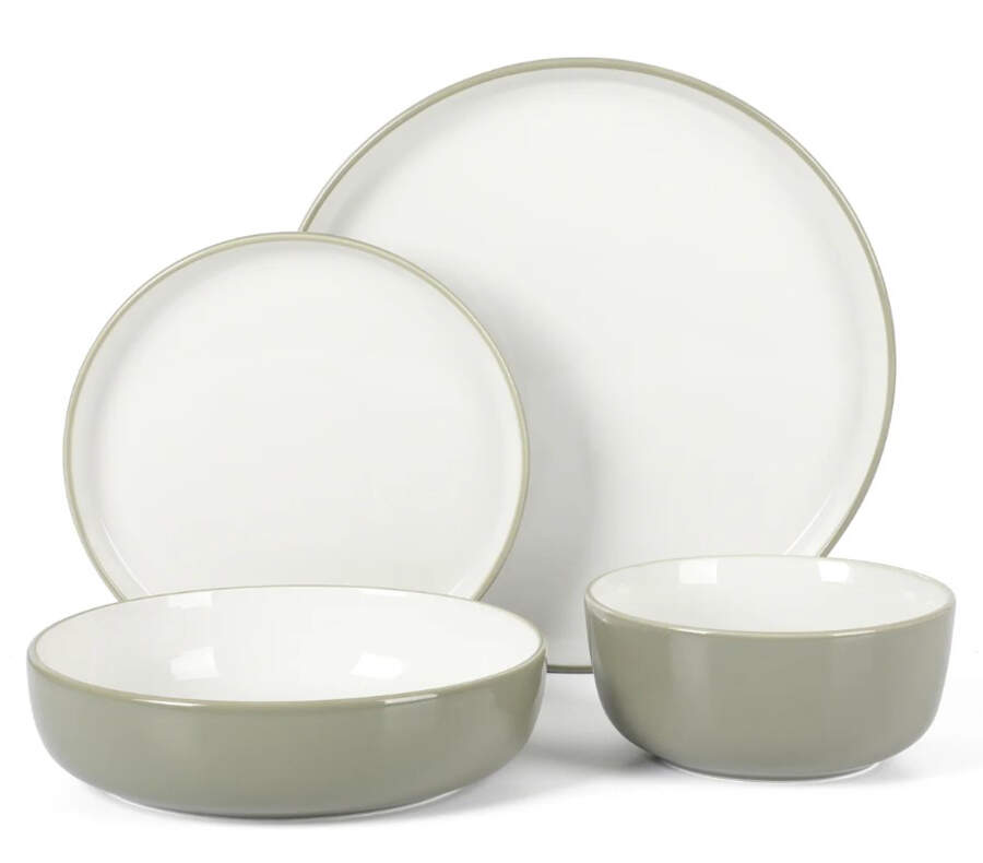 Two-Tone Grey Dinner Plate by Sur La Table-1
