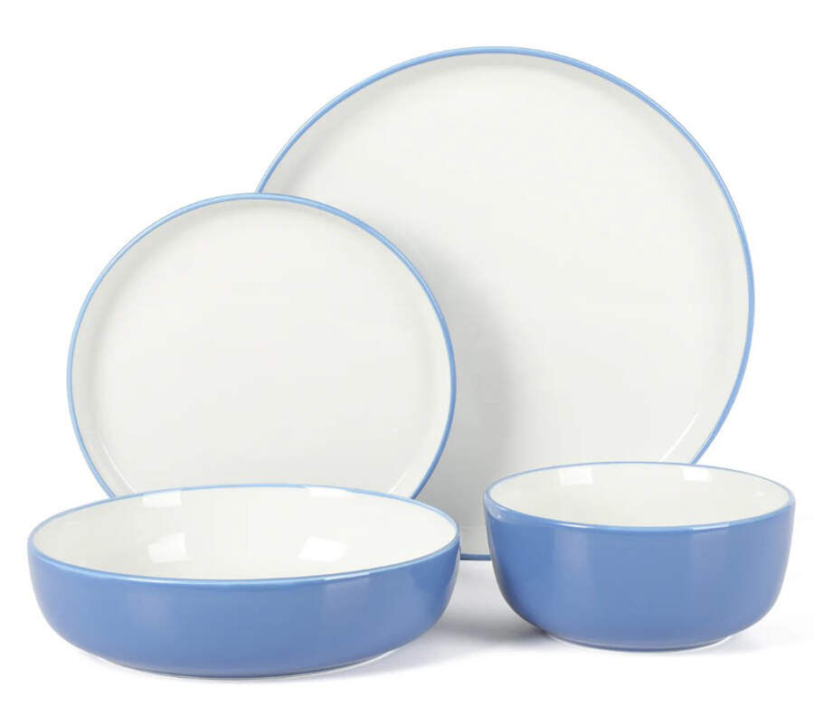 Two-Tone Blue Dinner Plate by Sur La Table-1