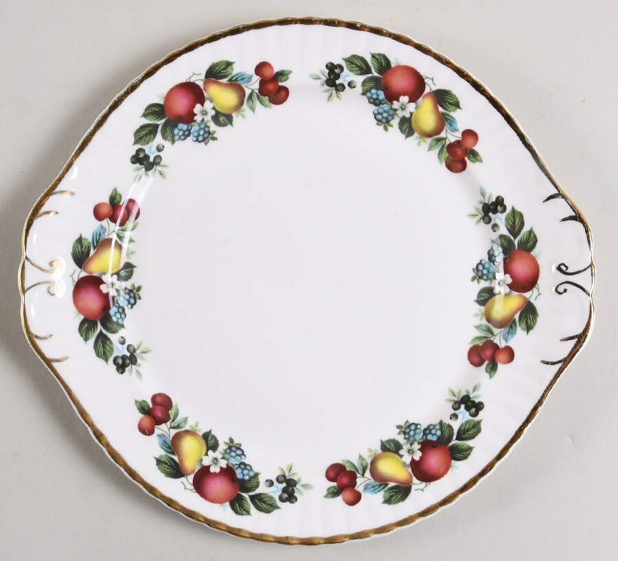 SRD4 Handled Cake Plate by Sheriden (England)-1