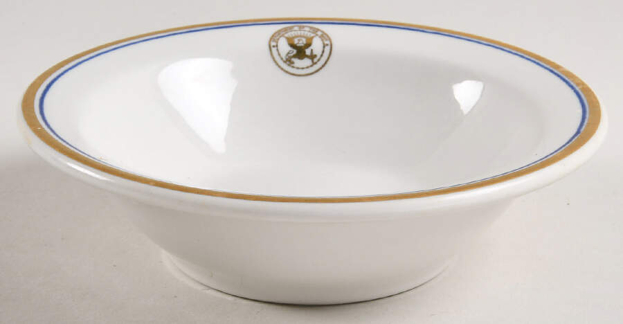 US Navy Rim Cereal Bowl by Sterling China (USA)-1